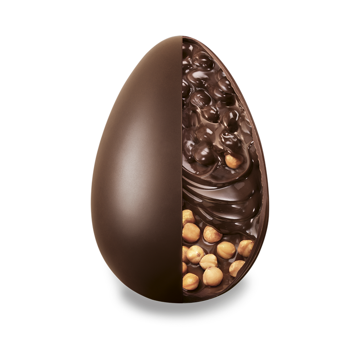 Uovo Delizie d'Italia Fondente e Nocciole Intere Caffarel 530g DIMENSIONI: L 18,3cm x H 25,4cm
