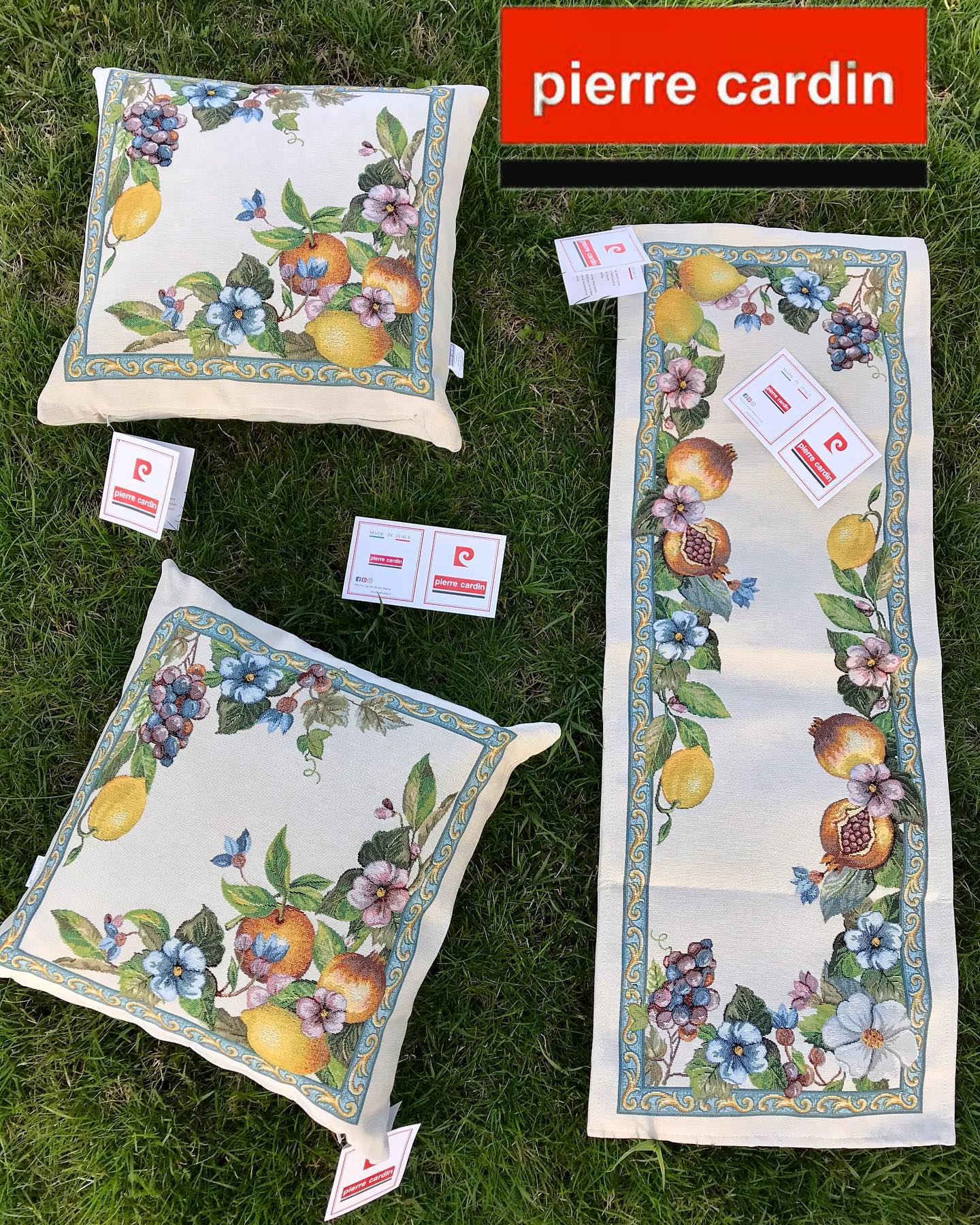 STRISCIA RUNNER IN GOBELIN PIAZZATO RIBERA MIS. 45X140 ARANCE MELOGRANI HOME DECOR