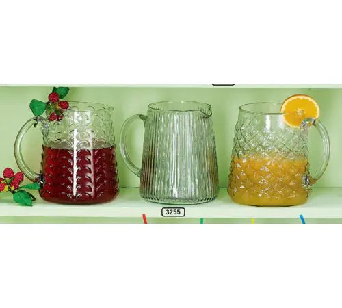 BROCCA IN VETRO O VASO FIORI 3 DECORI DIVERSI 14,5x14,5x18cm PROVENZALE CUCINA SOGGIORNO