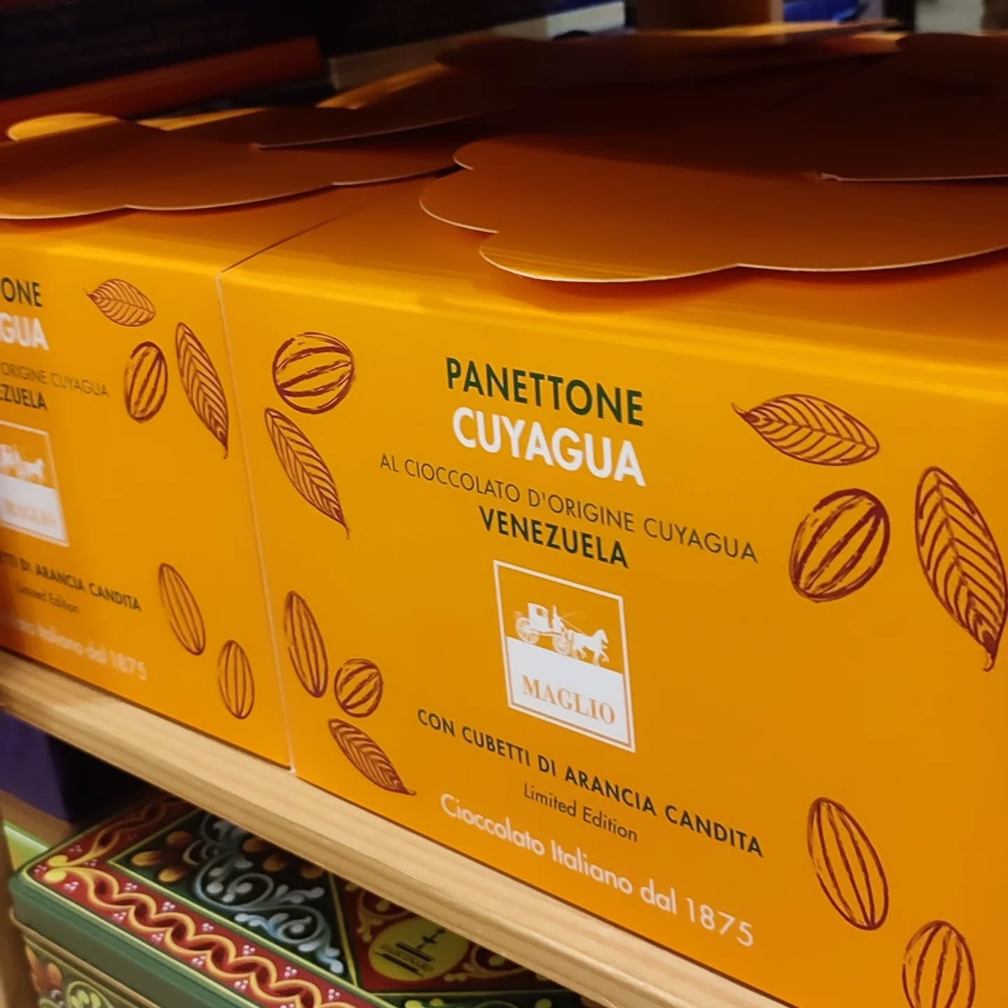 MAGLIO PANETTONE ARTIGIANALE VENEZUELA SENZA LATTOSIO AL CIOCCOLATO E ARANCIA CANDITA 1 KG