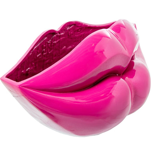 VASO/FIGURA IN RESINA LABBRA ROSA  PORTA PIANTE  58x30x30cm