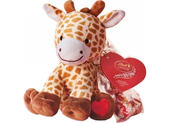 LINDT PELUCHE GIRAFFA CONFEZIONE LINDOR LATTE 100GR