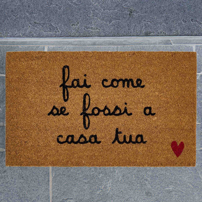 ZERBINO IN COCCO 45X75 "FAI COME SE FOSSI A CASA TUA"