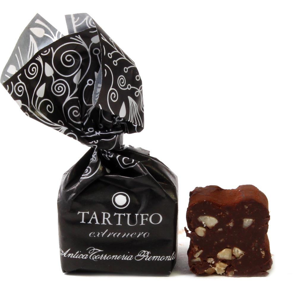 Antica Torroneria Piemontese Tartufo Extra Nero - extra dark hazelnut truffle 100 GR.