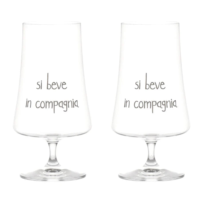 Set 2 Bicchieri birra Si beve in compagnia - 55cl