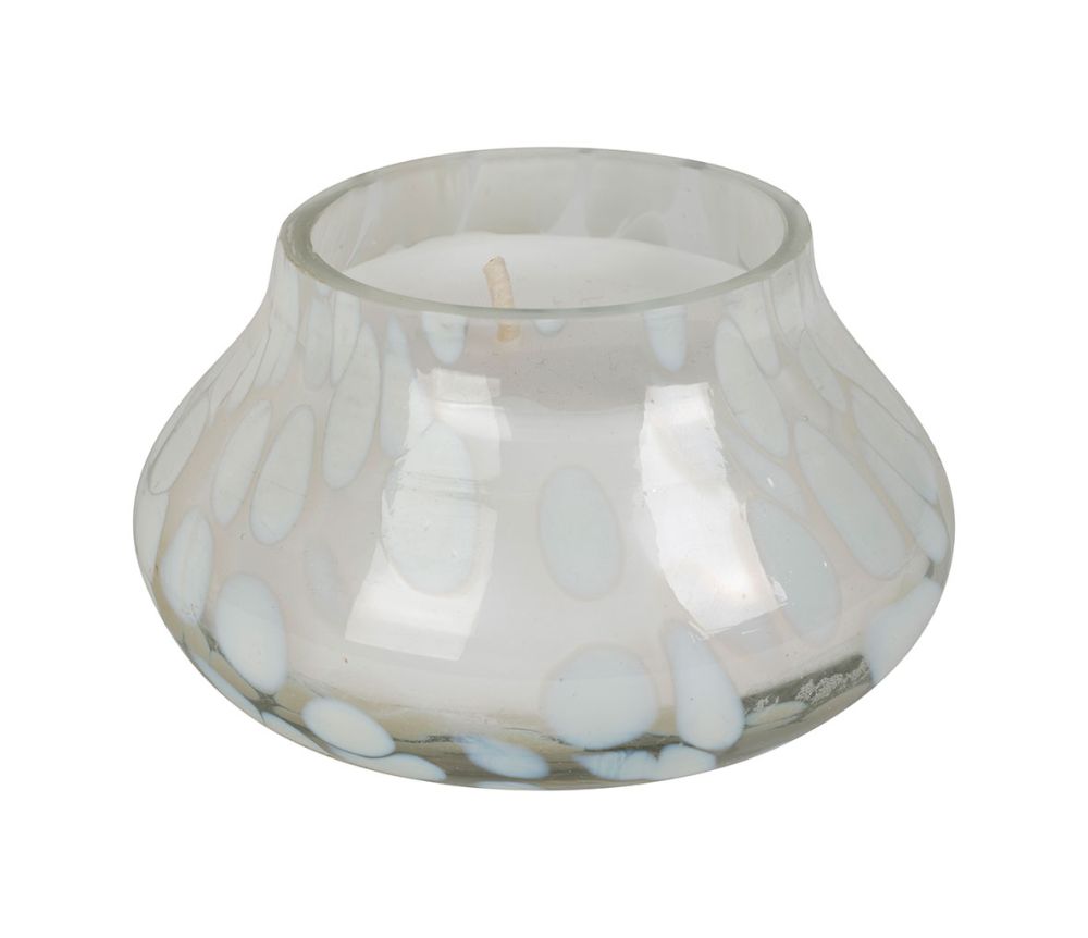 PORTACANDEA, VASO, BUGIA, VETRO BIANCO 2 PEZZI IMPILABILE, D33 X H33CM