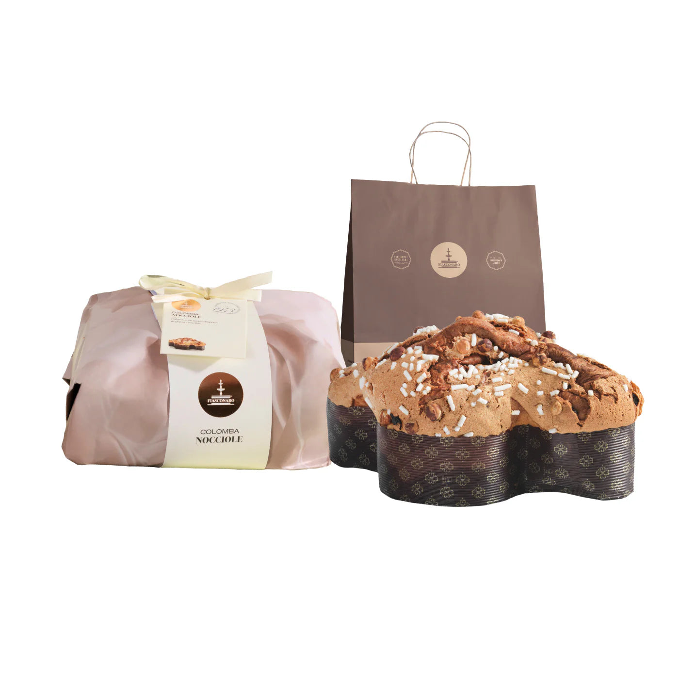 FIASCONARO COLOMBA CON UVETTA E NOCCIOLE 1 KG INCARTATA A MANO