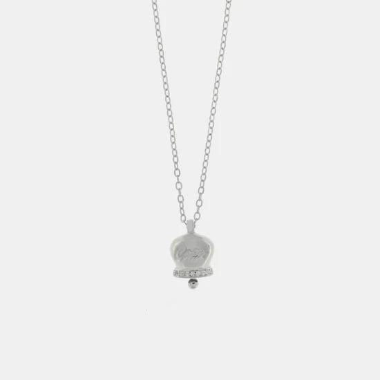 Dolci pensieri gift AMO CAPRI Collana in Argento 925 con campanella Capri e zirconi