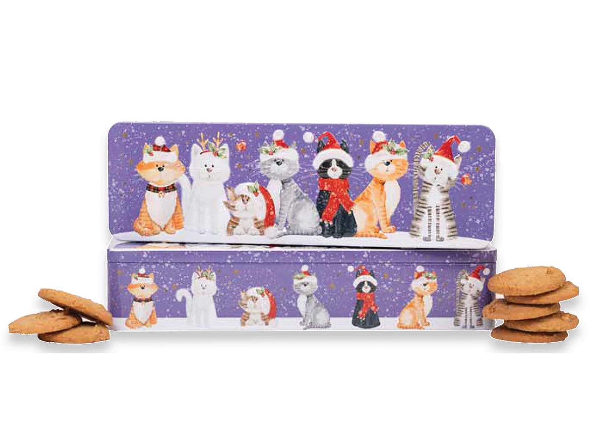 Dolci pensieri gift BISCOTTI FARMHOUSE BISCOTTI IN SCATOLA DI LATTA CON GATTINI NATALZI 225G