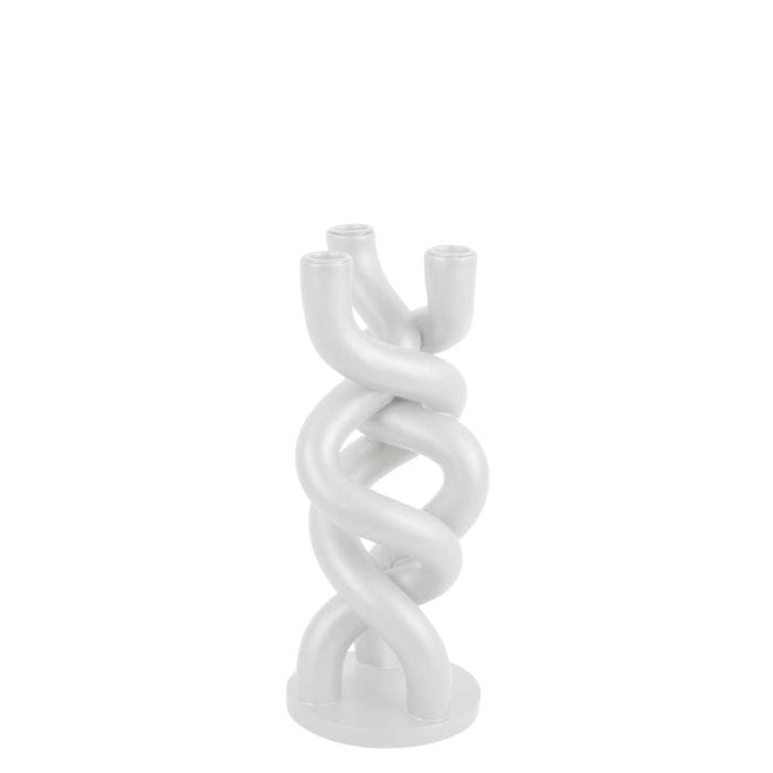 Dolci pensieri gift Candelabro Twisted ceramic Bianco present time
