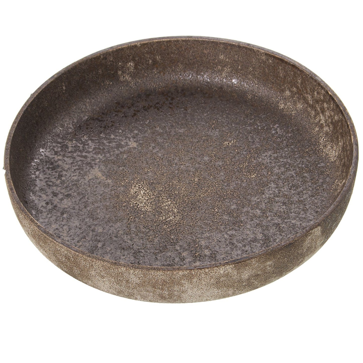 Dolci pensieri gift CENTROTAVOLA EFFETTO PIETRA CERAMICA MARRONE COMPLEMENTO DI ARREDO DIAMETRO 35