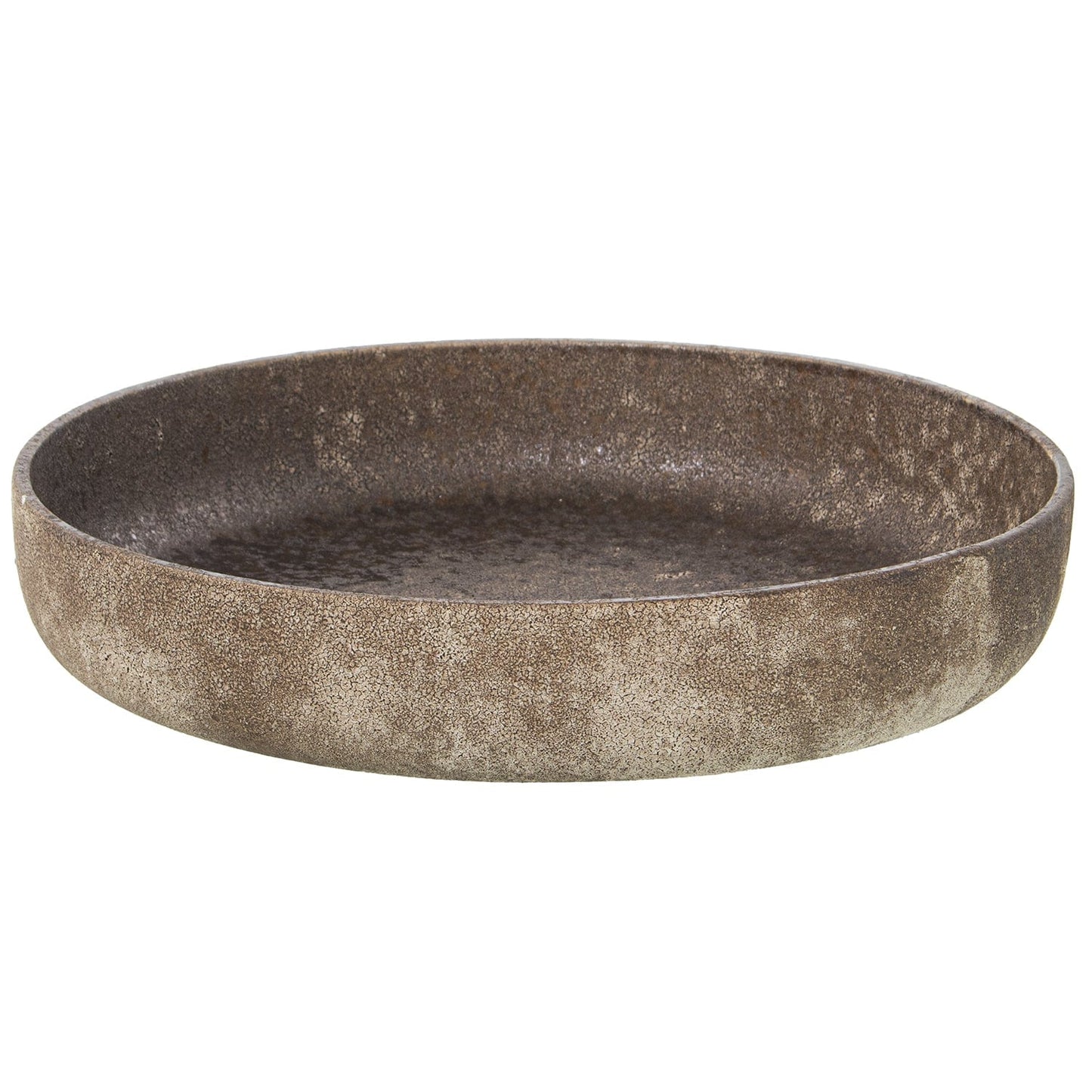 Dolci pensieri gift CENTROTAVOLA EFFETTO PIETRA CERAMICA MARRONE COMPLEMENTO DI ARREDO DIAMETRO 35