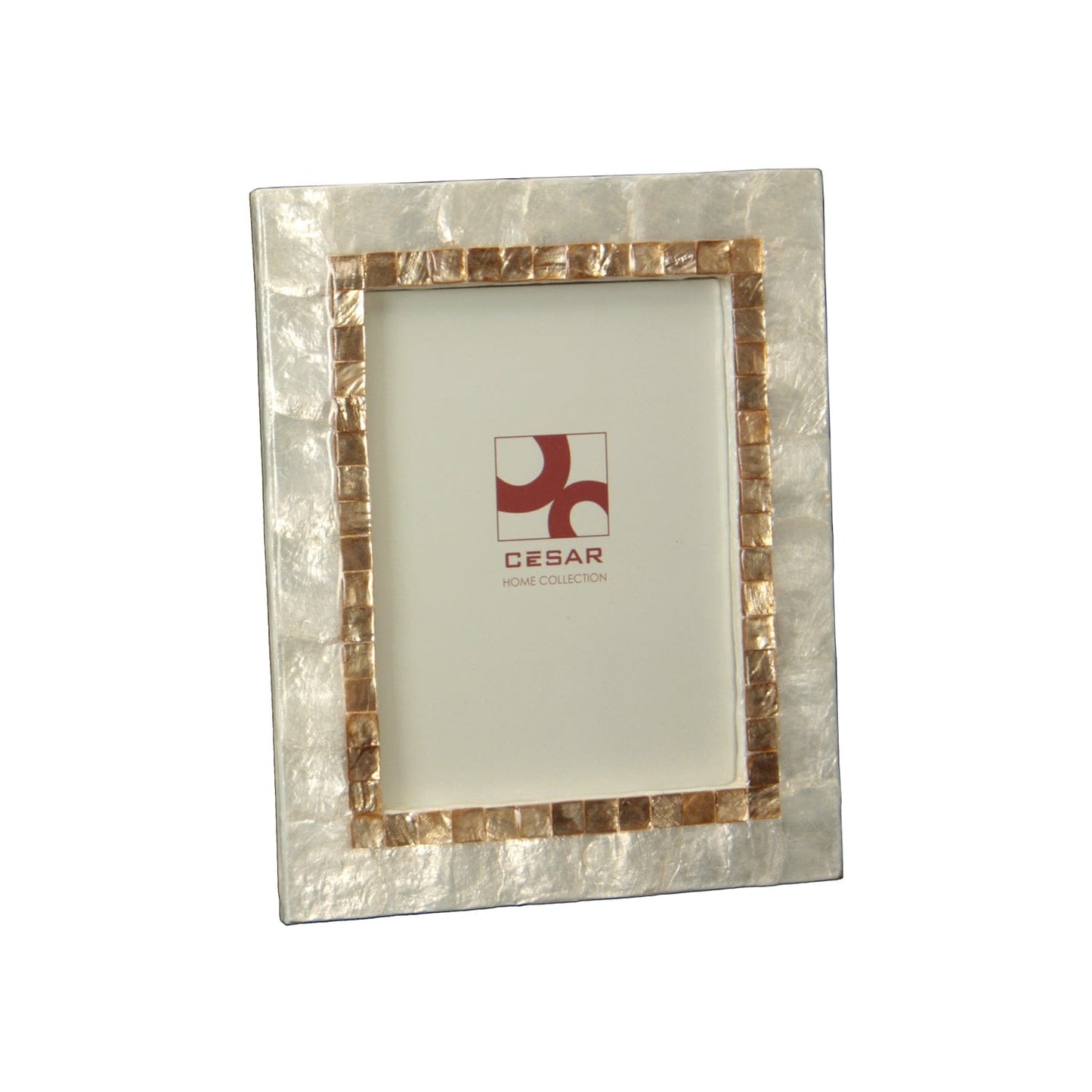 Dolci pensieri gift CORNICE PORTAFOTO MADREPERMA BEIGE E DORATO 10X15 SALOTTO SOGGIORNO