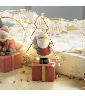 Dolci pensieri gift DECORAZIONE SANTA CLAUS CON LUCE A LED ALIMENTAZIONE BATTERIA INCLUSA Dimensione: 11x7,5x16 h. cm. Pile: 3xLR44