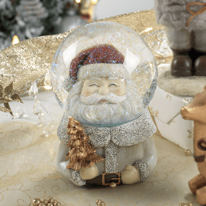 Dolci pensieri gift PALLA DI NEVE CON SANTA CLAUS RESINA CARILLON Dimensione: 9,5x10x14 h. cm.