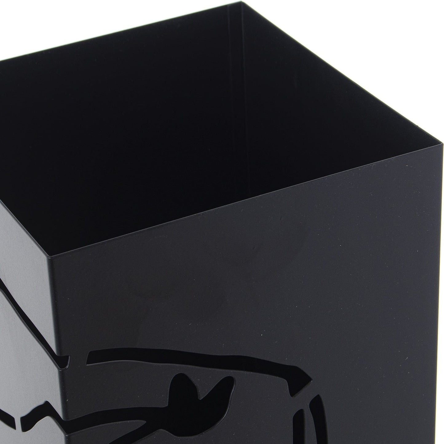 Dolci pensieri gift PORTAOMBRELLI METALLO QUADRATO NERO CON DONNA INTAGLIATA CM 50 DI ALTEZZA