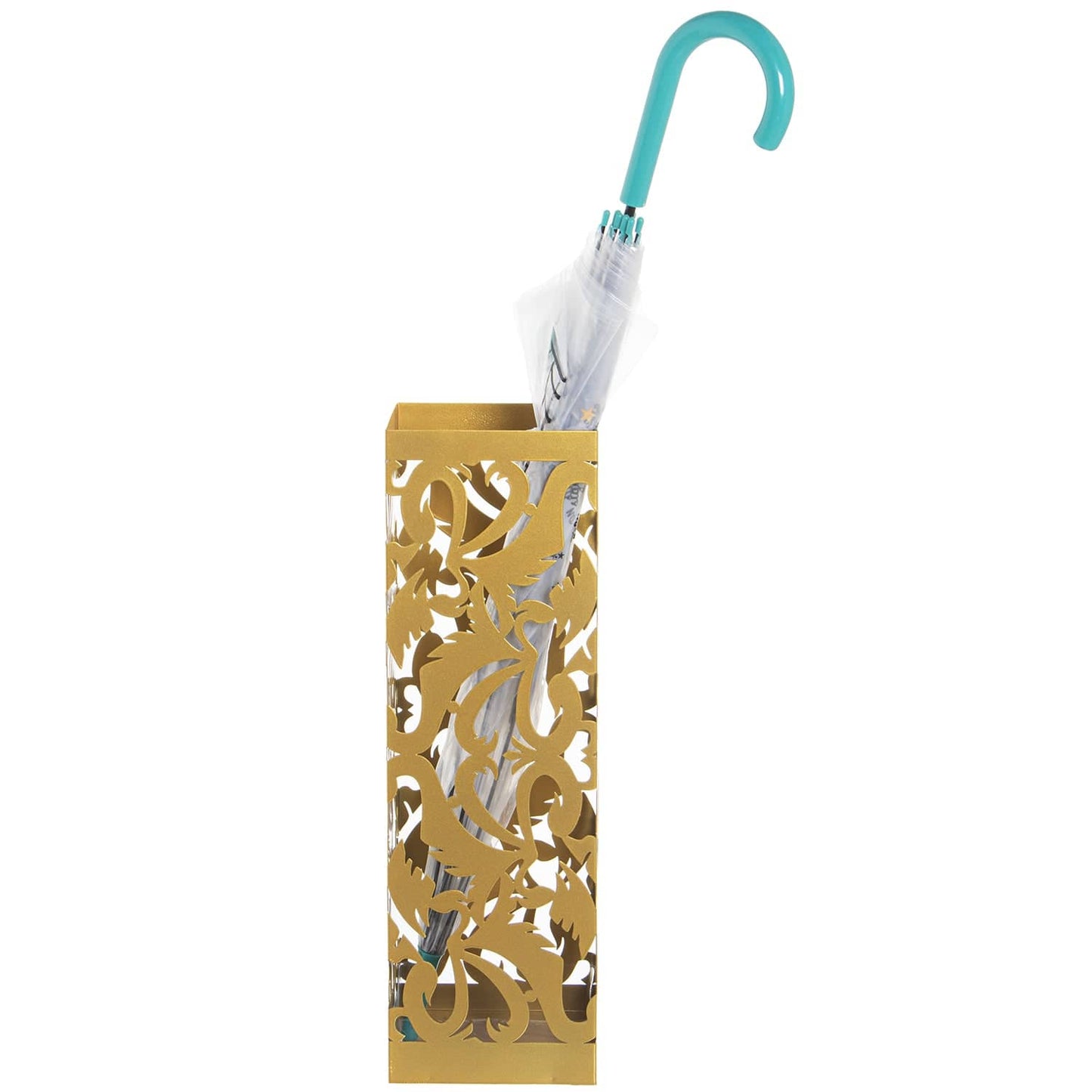 Dolci pensieri gift PORTAOMBRELLI QUADRATO METALLO DORATO INTAGLIATO CM 50 ALTEZZA