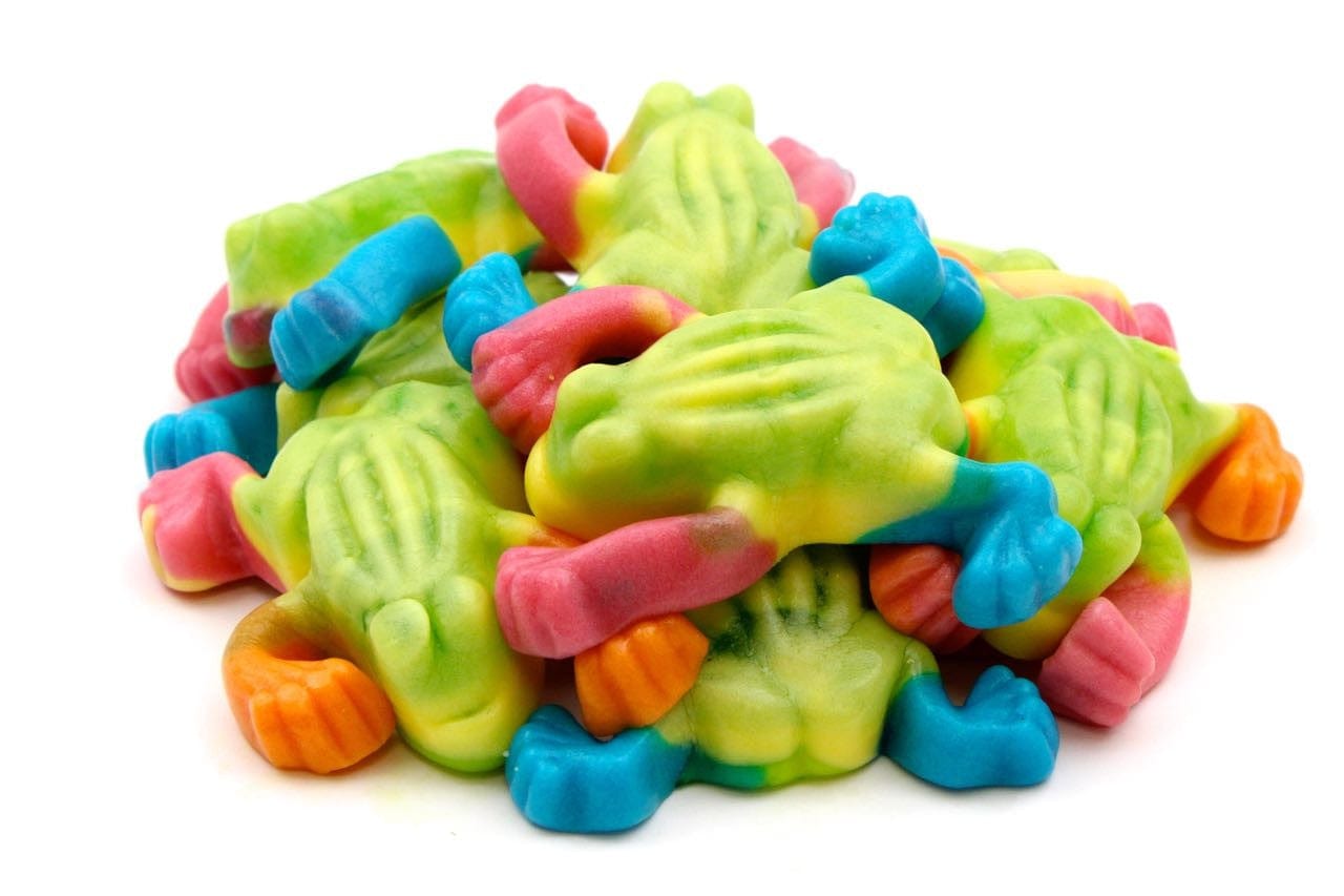 Dolci pensieri gift RANOCCHIE TROPICALI COLORATE GOMMOSI RIPIENI confezione 100gr