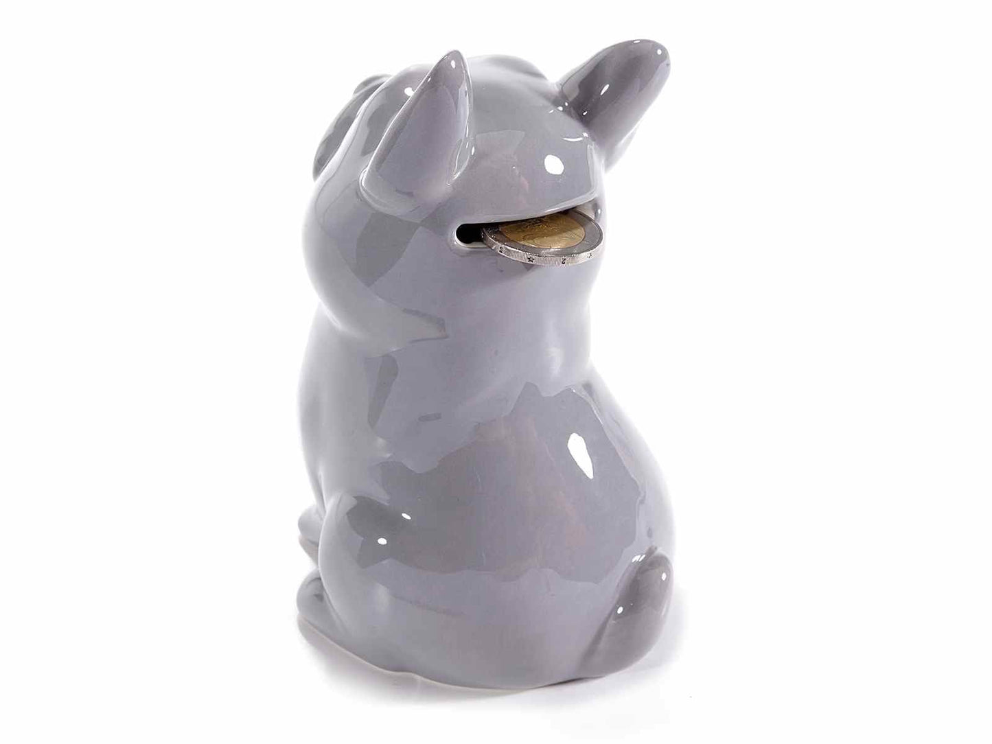 Dolci pensieri gift Salvadanaio "Happy cats and dogs" in ceramica colorata Misure: cm 8,5 x 10 x 14,5 H