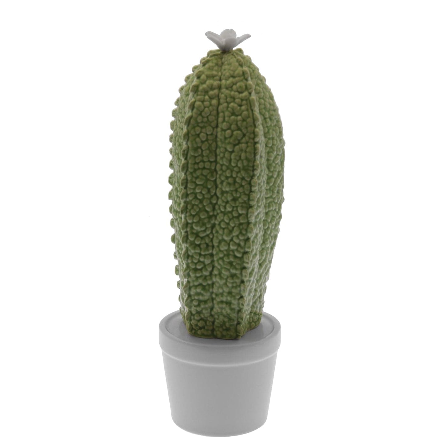 Dolci pensieri gift STATUETTA IN CERAMICA CACTUS ALTO 31 CM CON FIORELLINO ROSA ALLA PUNTA DECORAZIONE