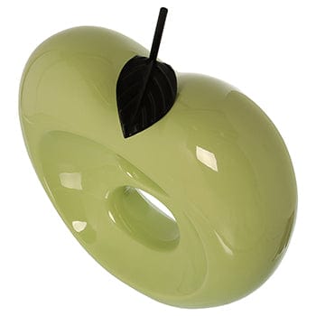 Dolci pensieri gift Statuetta In Ceramica - Mela Verde - 30cm + 99915 (picciolo Di Ferro) DECORAZIONE