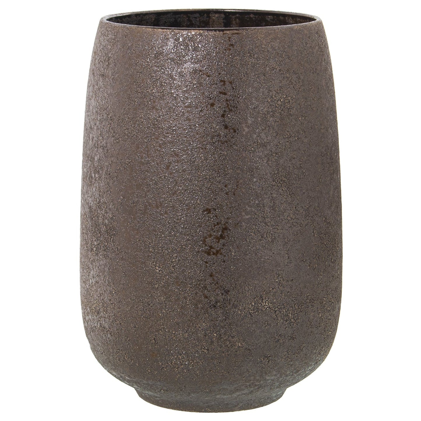 Dolci pensieri gift VASO EFFETTO PIETRA MARRONE PORTA FIORI COMPLEMENTO ARREDO _ø23x36cm