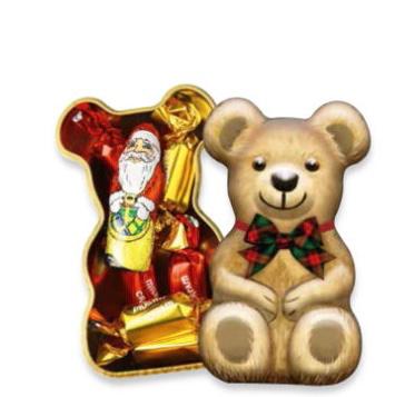 Dolci pensieri gift Windel ORSETTO TEDDY SCATOLA LATTA CON CIOCCOLATINI ASS. ALLE CREME 77GR
