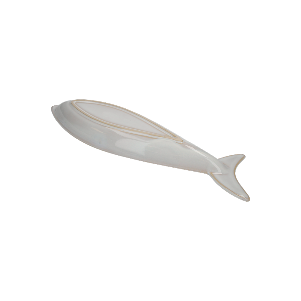 PIATTO FONDO PESCE IN CERAMICA BLU E BIANCO MISURA GRANDE ANTIPASTIERA O CENTROTAVOLA