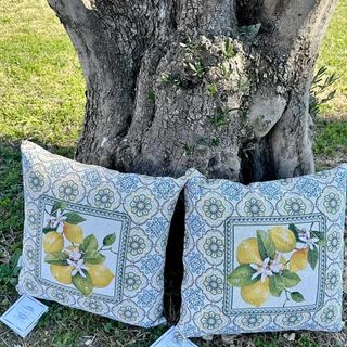 CUSCINO ARREDO DECORO COSTIERA MAIOLICHE LIMONI GOBELIN 50x50