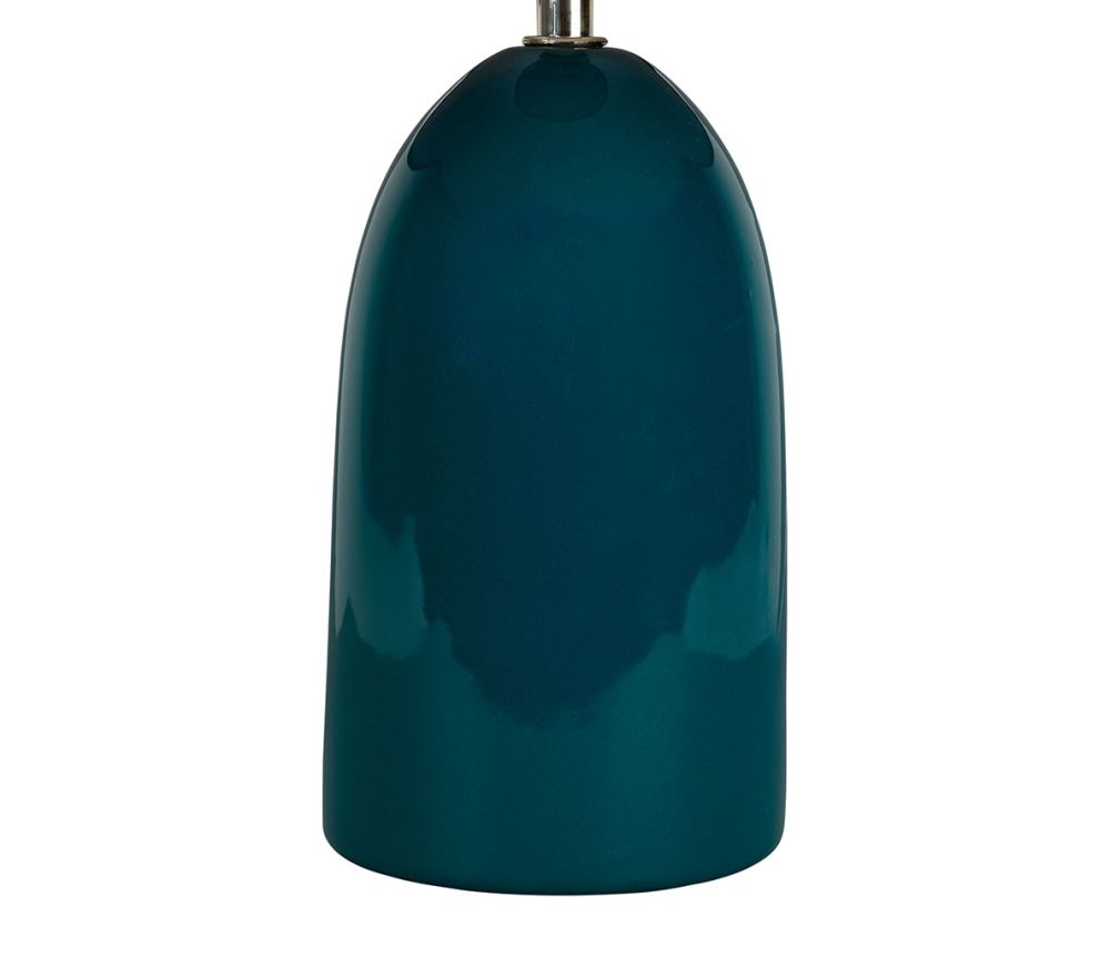 LMPADA ROMANCERO IN CERAMICA COLOR BLUE OTTANIO SMERALDO MISURE:D25XH38CM