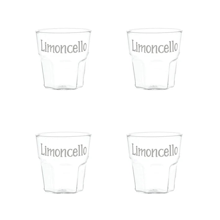 SET 4 BICCHIERINI LIMONCELLO VETRO BOROSILICATO Dimensioni diam. 6.1 cm x h 6.7 cm - 13 cl