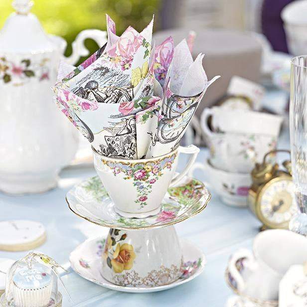 Alice nel Paese delle Meraviglie Tovaglioli da cocktail, confezione da 20 pezzi - Dolci pensieri gift