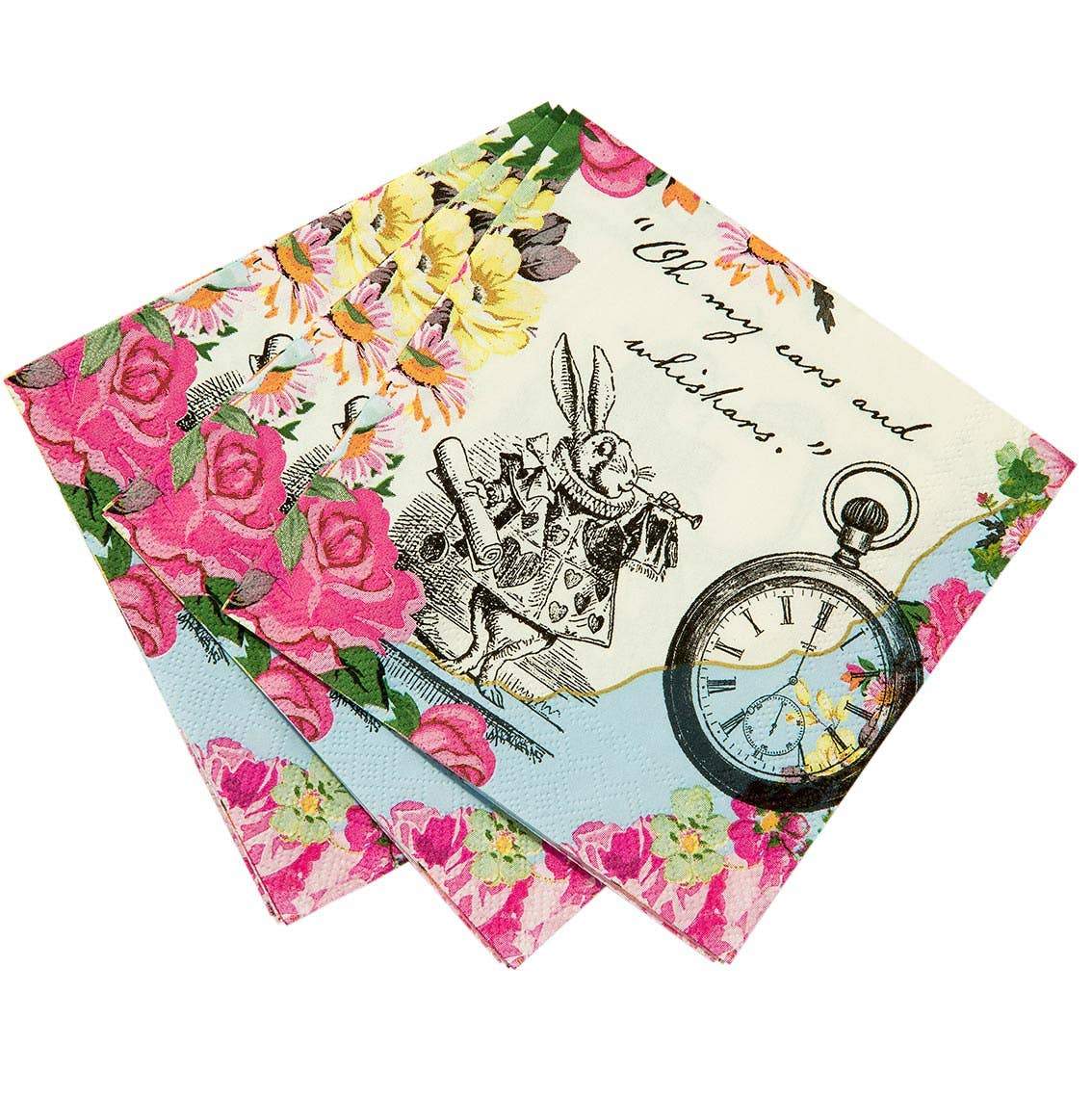 Alice nel Paese delle Meraviglie Tovaglioli da cocktail, confezione da 20 pezzi - Dolci pensieri gift