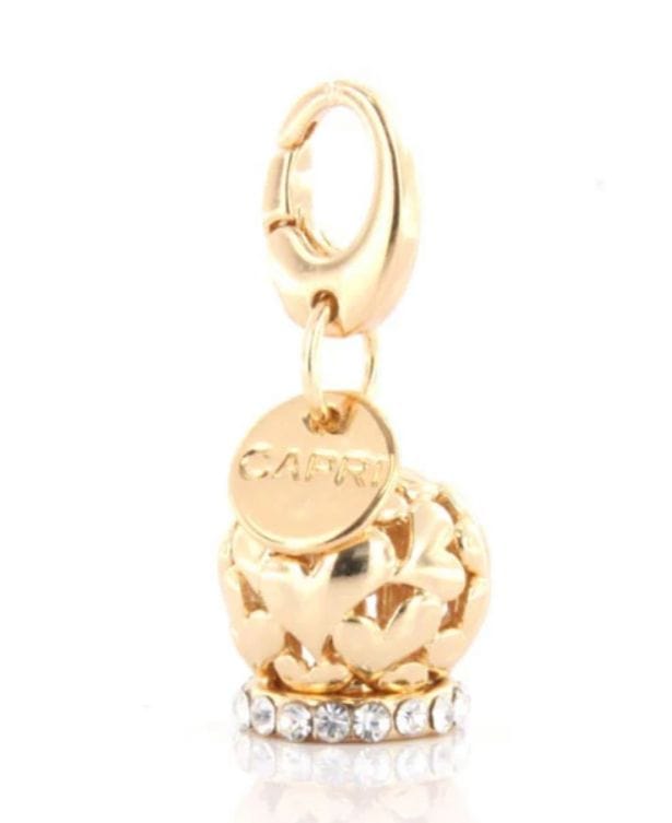 Dolci pensieri gift Amo Capri Charm Pendente Dorato Campanella Portafortuna collezione Belvedere