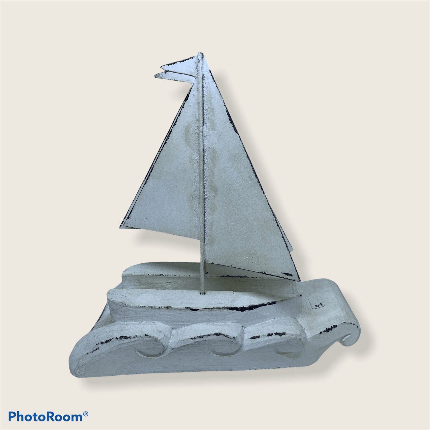 Portatovaglioli barca a velo in metallo e legno 23 cm - Dolci pensieri gift