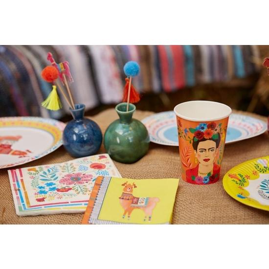 Bicchieri di carta grandi Boho colorati Frida set 12 bicchieri 2 Fantasie - Dolci pensieri gift