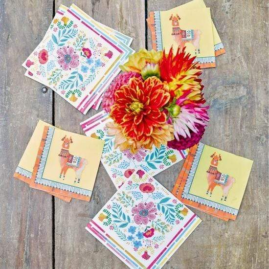Boho chic - Tovaglioli in carta floreali, confezione da 20 pezzi - Dolci pensieri gift