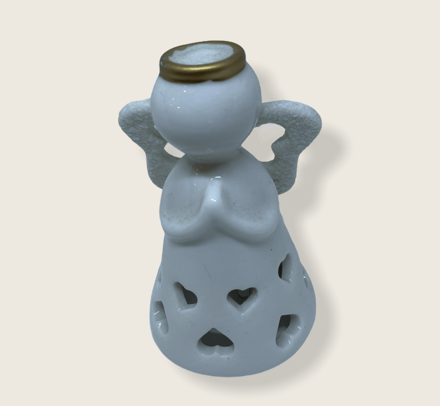 Campanella angelo ali bianche 10cm H - Dolci pensieri gift