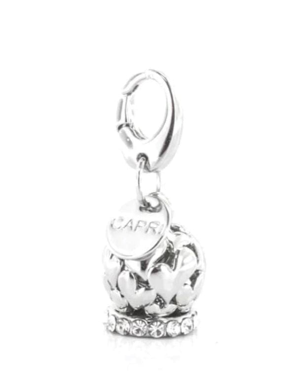 Dolci pensieri gift Capri Charm Pendente Argentato traforata cuori Campanella Portafortuna Collezione Grotta Azzurra