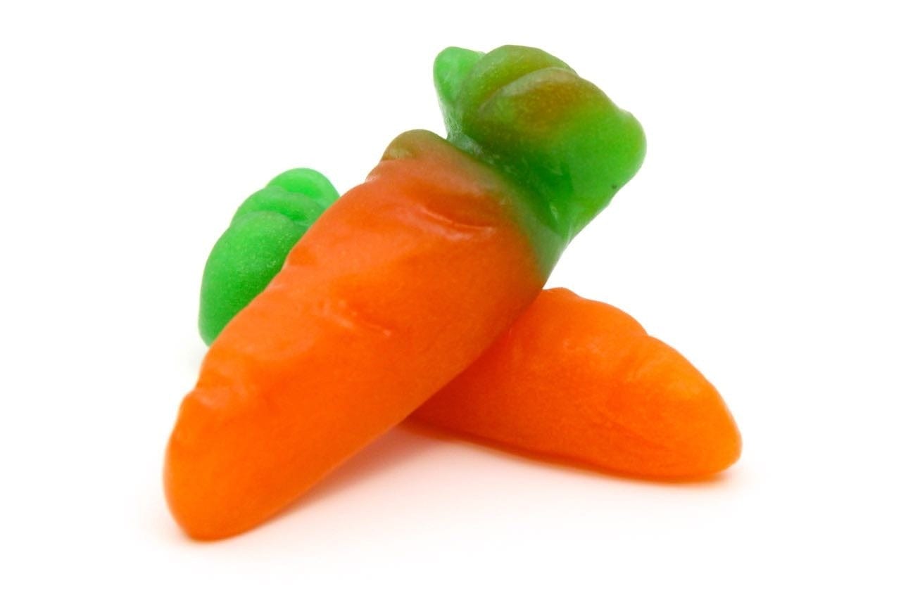 CARAMELLE GOMMOSE CAROTA CONIGLIO CONFEZIONE 100GR - Dolci pensieri gift