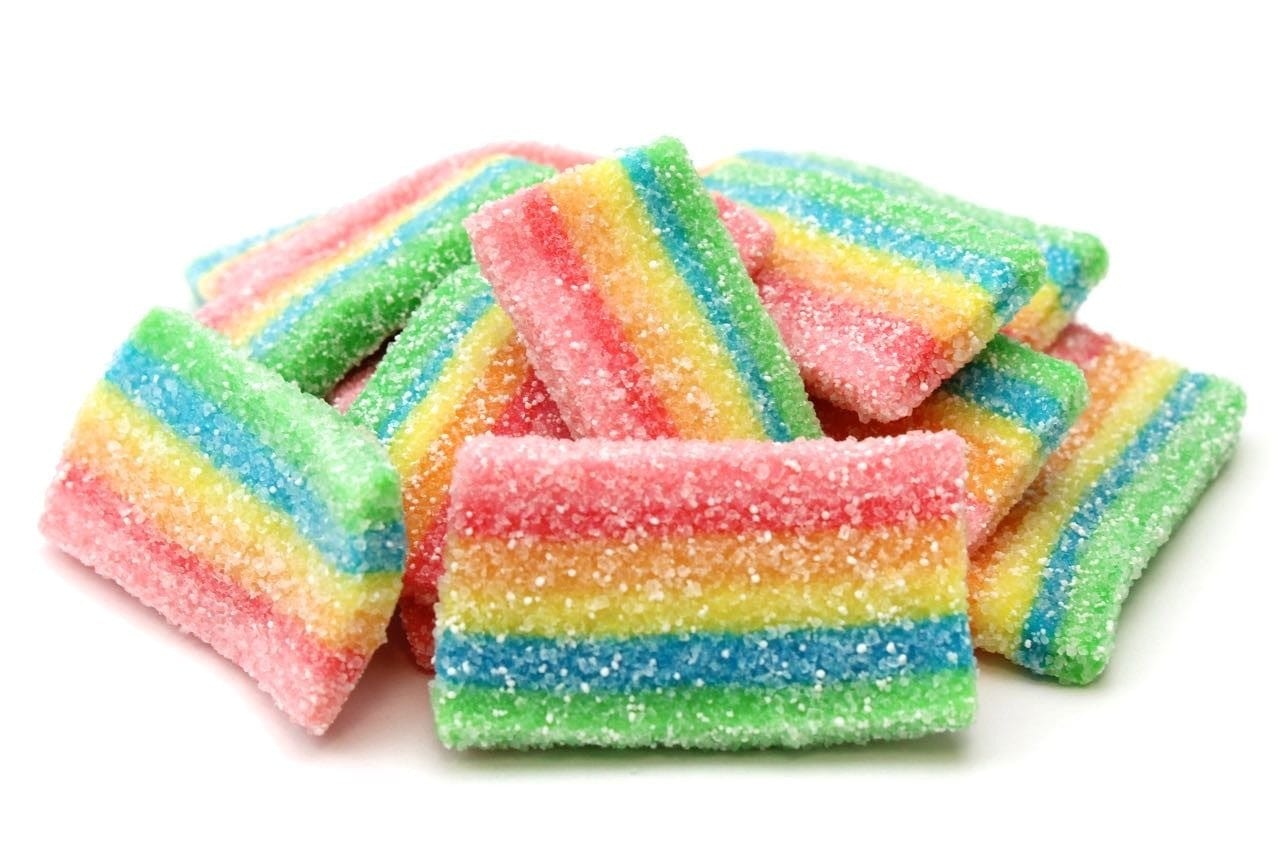 CARAMELLE GOMMOSE CHEWY RAINBOW CANDY GOMMOSI ZUCCHERATIDA 100GR - Dolci pensieri gift