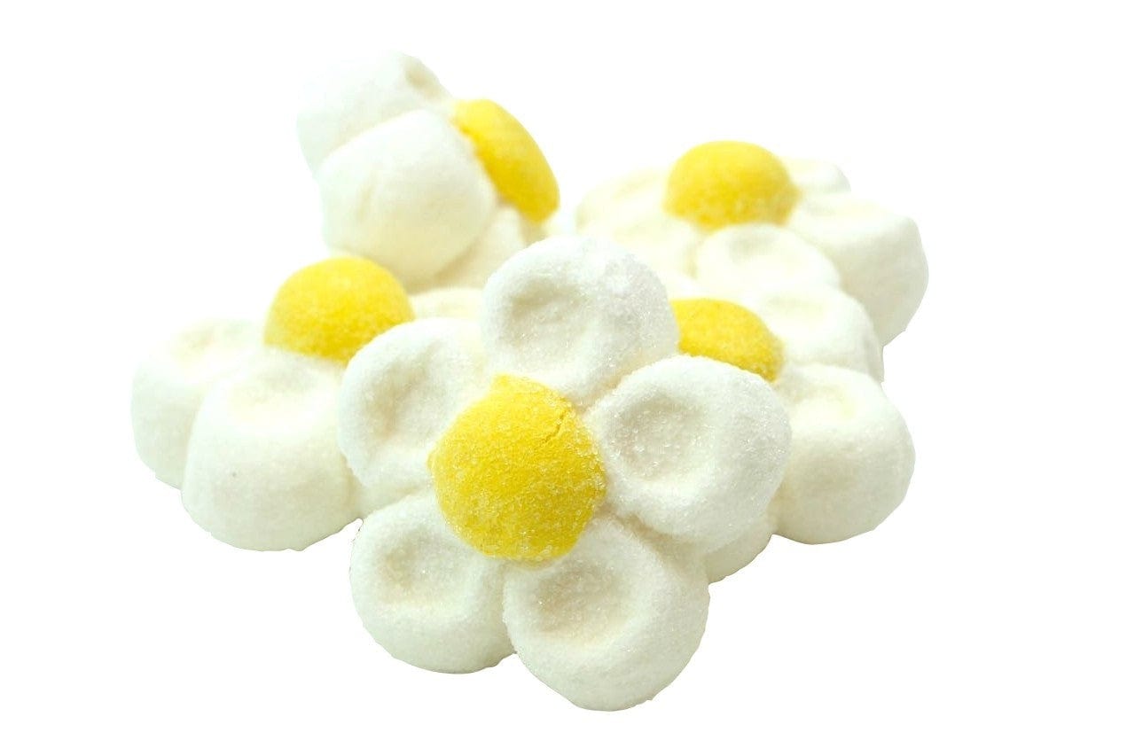 CARAMELLE GOMMOSE MARSHMALLOW MARGHERITE BIANCHE SOFFICI CONFEZIONE DA 100GR - Dolci pensieri gift