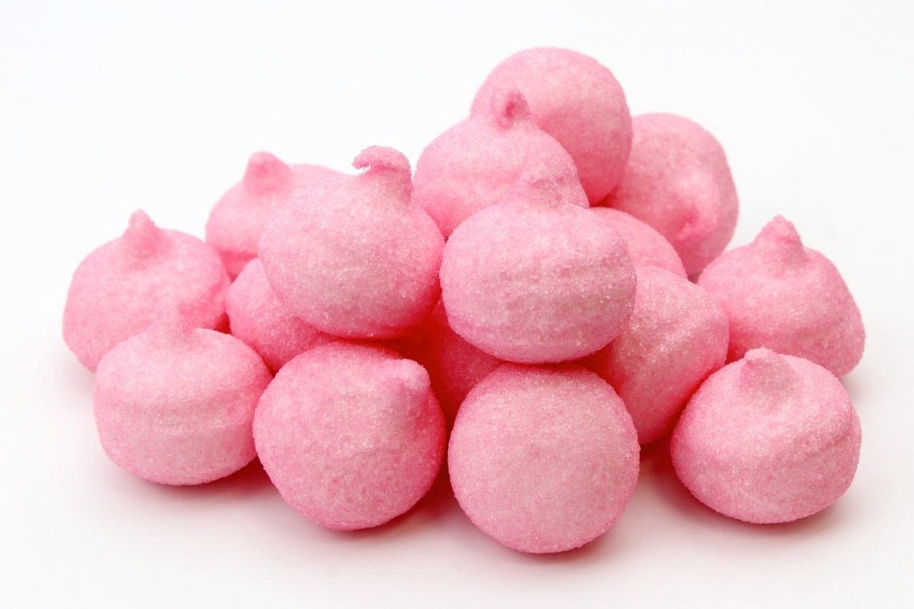 CARAMELLE GOMMOSE MARSHMALLOW ROSA MINI SOFFICI CONFEZIONE DA 100GR - Dolci pensieri gift