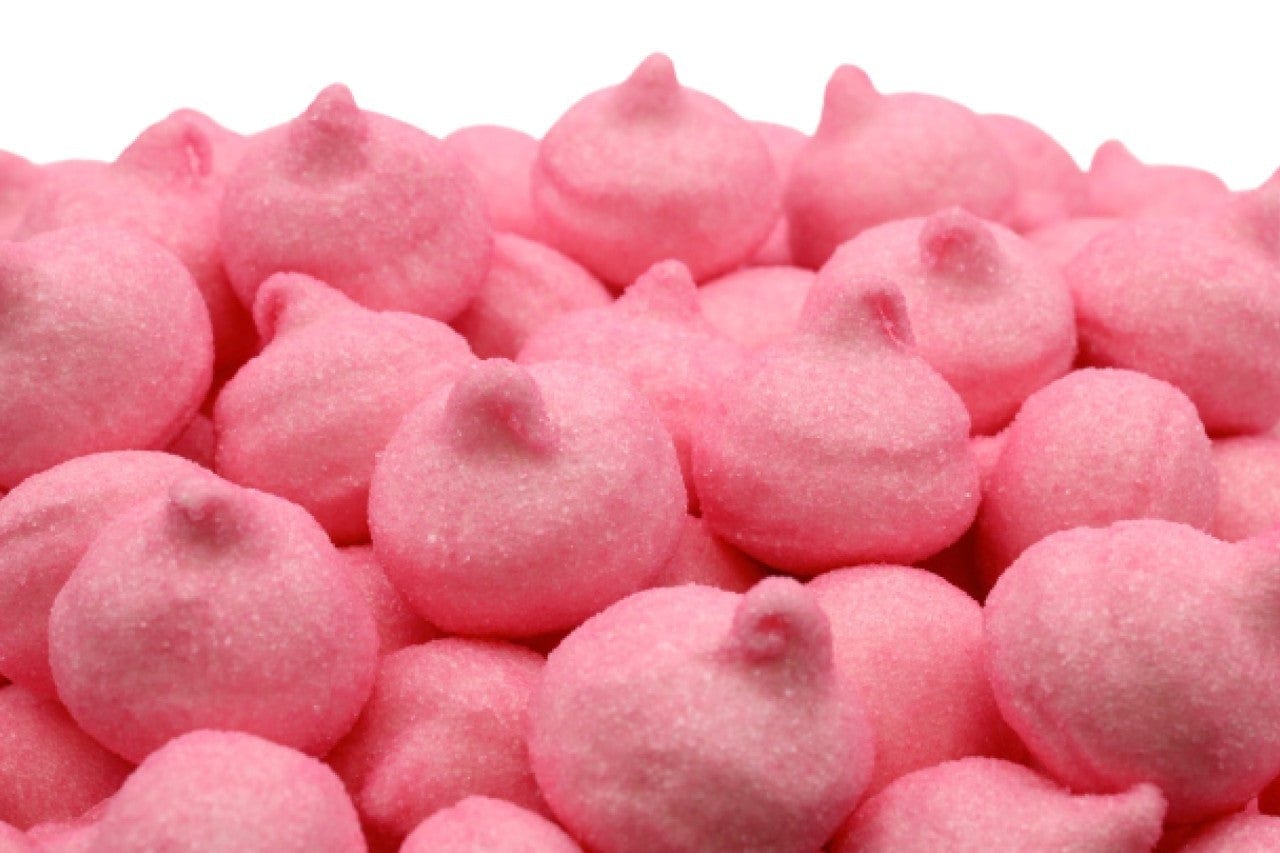 CARAMELLE GOMMOSE MARSHMALLOW ROSA MINI SOFFICI CONFEZIONE DA 100GR - Dolci pensieri gift