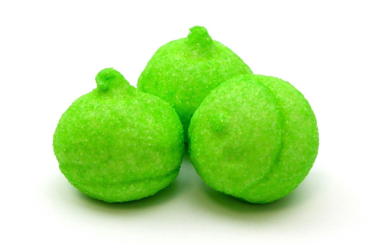 CARAMELLE GOMMOSE MARSHMALLOW VERDE MINI SOFFICI CONFEZIONE DA 100GR - Dolci pensieri gift