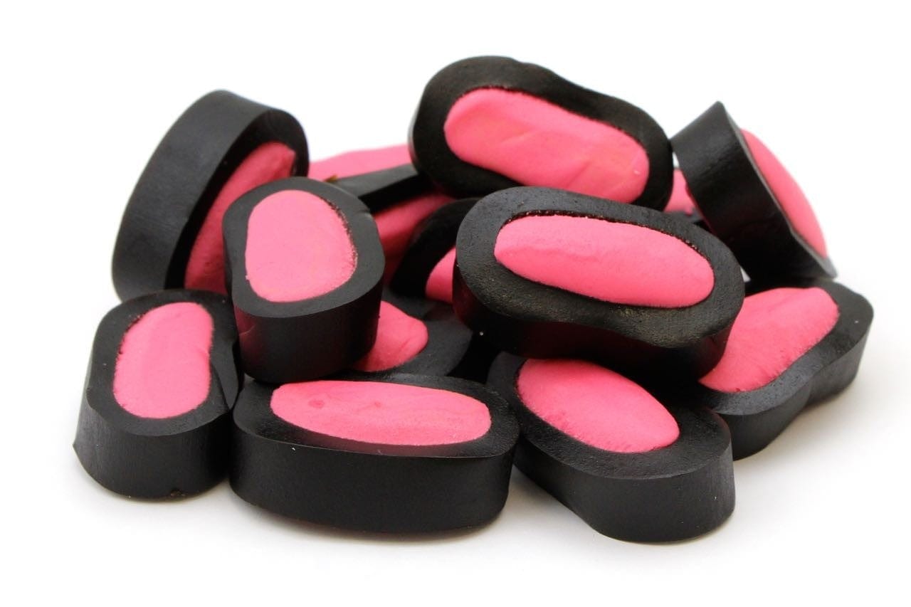 CARAMELLE GOMMOSE MATTONCINI FRAGOLA E LIQUIRIZIA CONFEZIONE 100GR - Dolci pensieri gift