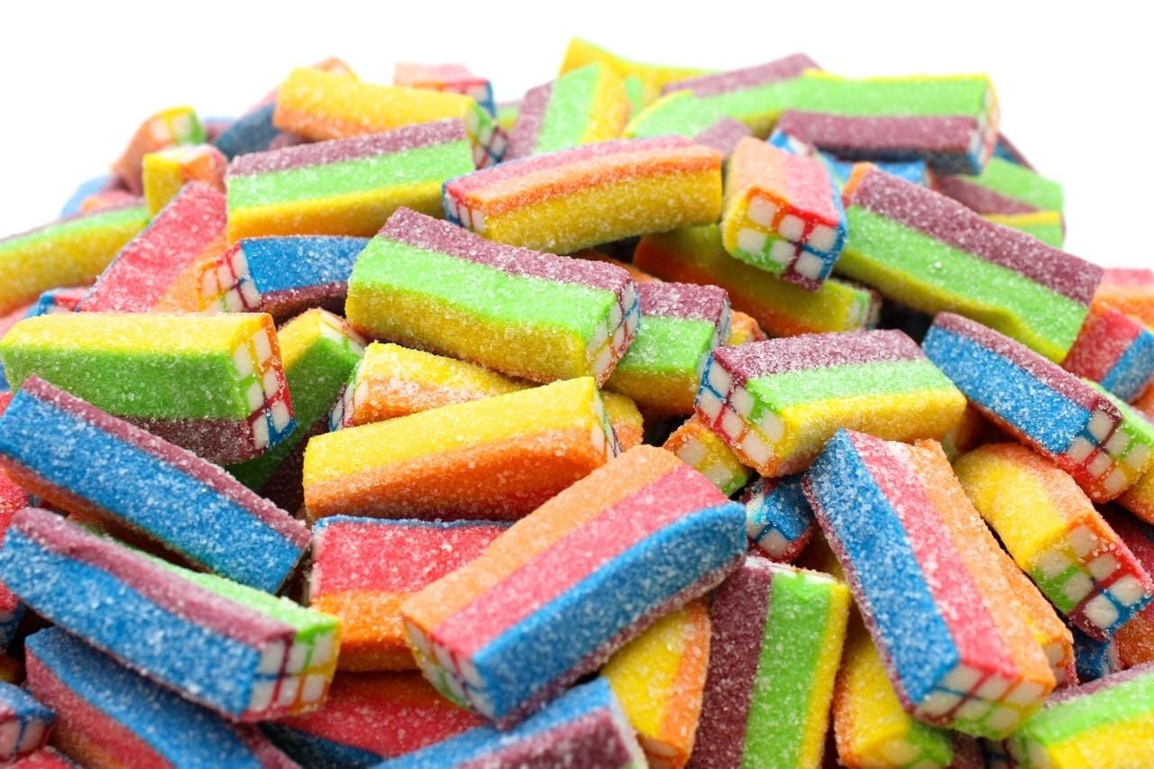 CARAMELLE GOMMOSE MATTONCINI ZUCCHERATI CONFEZIONE 100GR - Dolci pensieri gift