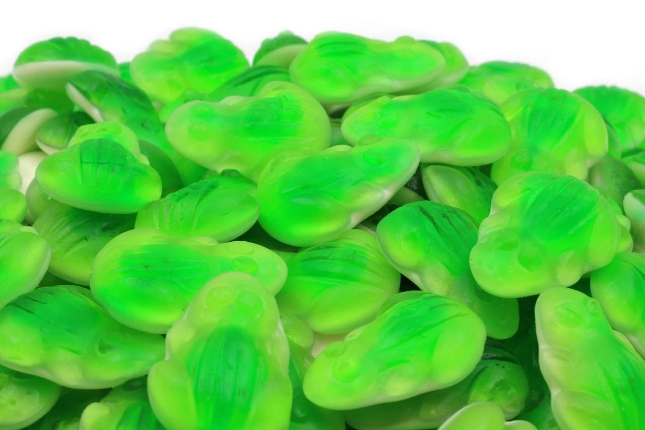 CARAMELLE GOMMOSE RANE VERDI ANANAS CONFEZIONE 100GR - Dolci pensieri gift