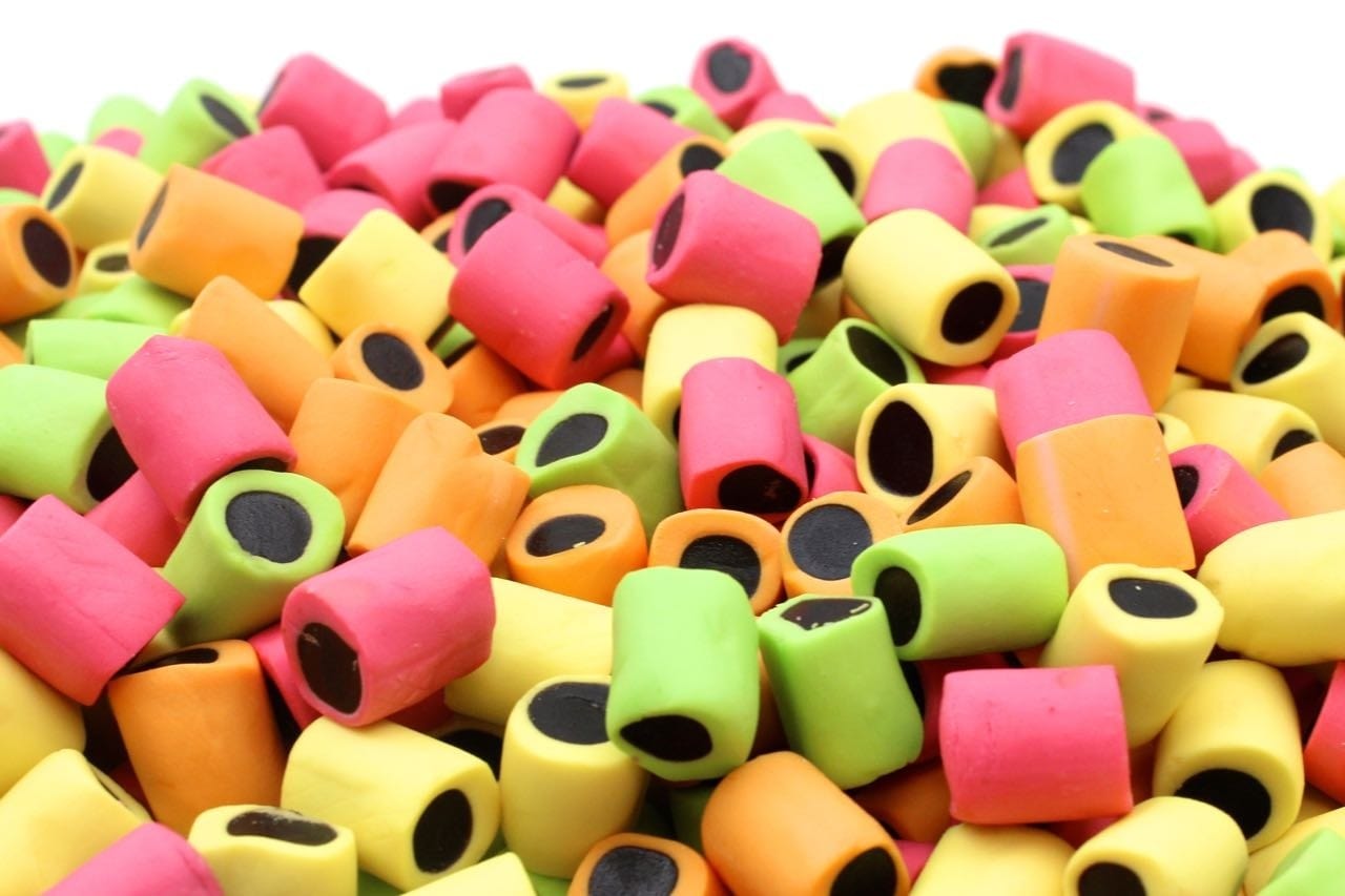 CARAMELLE GOMMOSE ROLLINI LIQUIRIZIA CONFEZIONE 100GR - Dolci pensieri gift