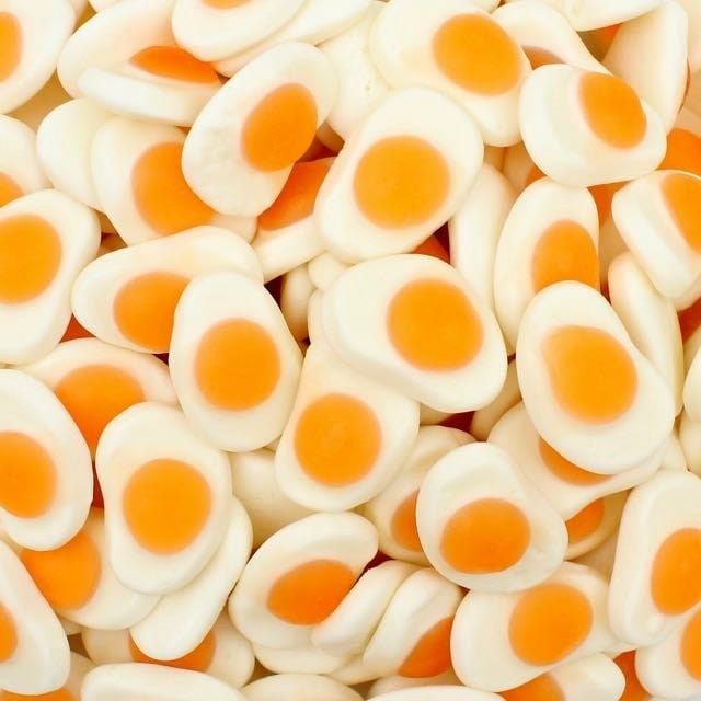 CARAMELLE GOMMOSE UOVA AL TEGAMINO CONFEZIONE 100GR - Dolci pensieri gift